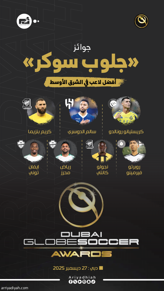 نجوم «روشن» يسيطرون على «جلوب سوكر»