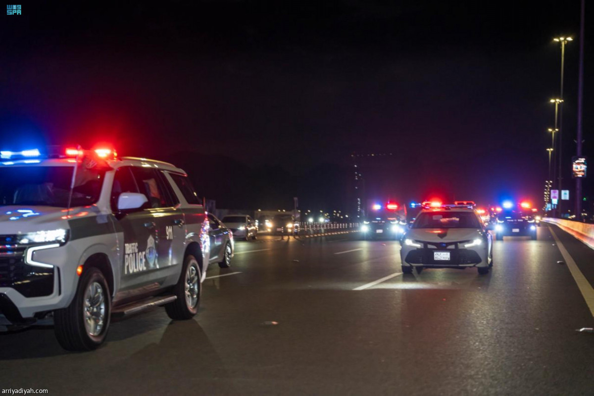 حائل مسيرة أمنية في يوم العلم